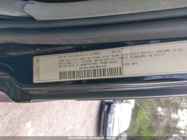 1999 VOLKSWAGEN EUROVAN WV2MH2708XH001499 Photo 8