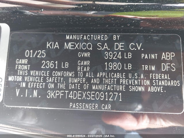 KIA k4 2025 3KPFT4DEXSE091271 Image 9