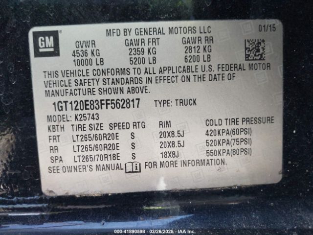 1GT120E83FF562817 GMC Sierra 2500hd Denali