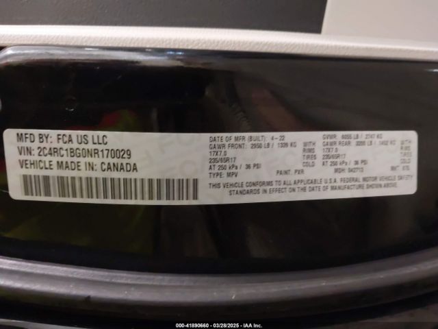 2022 CHRYSLER PACIFICA 2C4RC1BG0NR170029 Photo 8