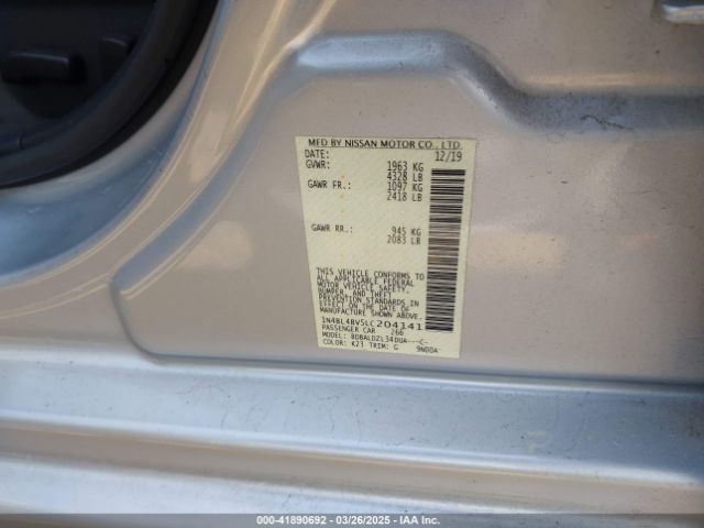 1N4BL4BV5LC204141 Nissan Altima S Fwd
