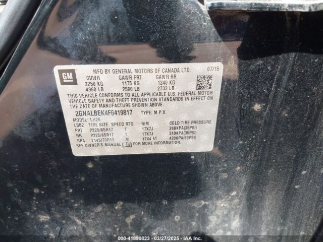 2GNALBEK4F6419817 Chevrolet EQUINOX 1LT