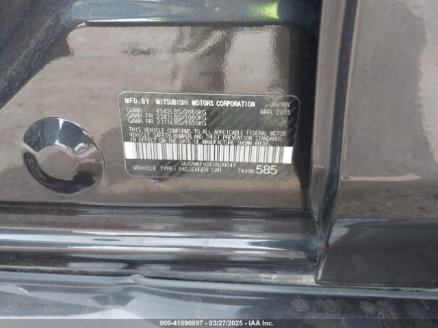 2015 MITSUBISHI LANCER EVOLUTION JA32W8FV2FU020047 Photo 8
