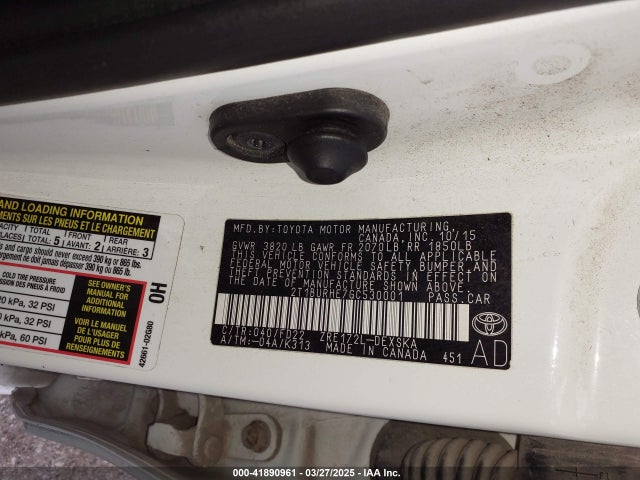 2T1BURHE7GC530001 Toyota Corolla S Plus
