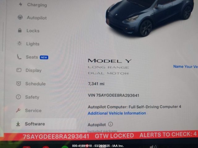 7SAYGDEE8RA293641 Tesla Model Y Long Range Dual Motor All-wheel Drive