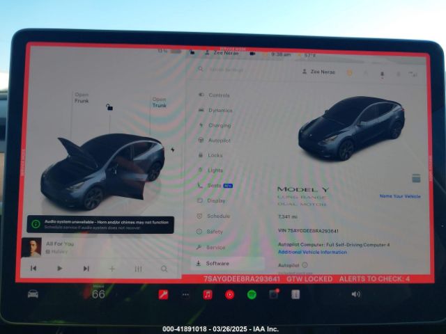 7SAYGDEE8RA293641 Tesla Model Y Long Range Dual Motor All-wheel Drive