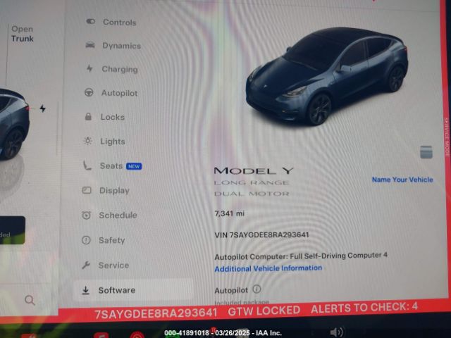 7SAYGDEE8RA293641 Tesla Model Y Long Range Dual Motor All-wheel Drive