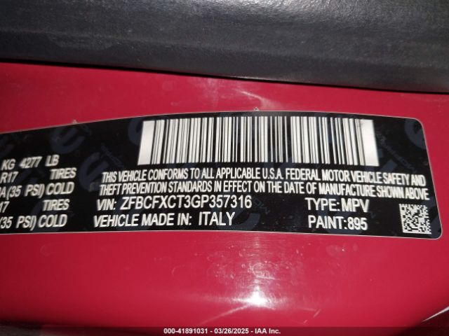 ZFBCFXCT3GP357316 Fiat 500x Trekking