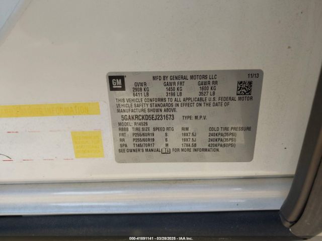 5GAKRCKD5EJ231673 Buick Enclave Premium
