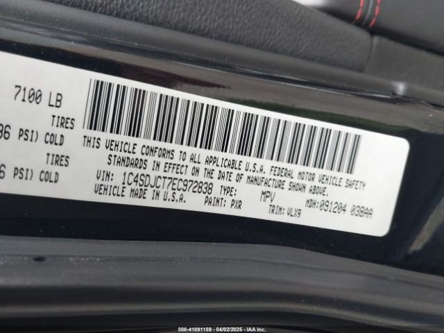1C4SDJCT7EC972838 Dodge Durango R/t