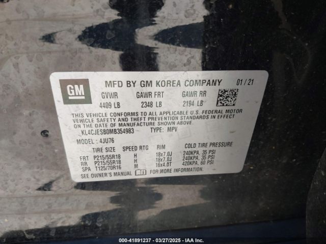 2021 BUICK ENCORE KL4CJESB0MB354983 Photo 8