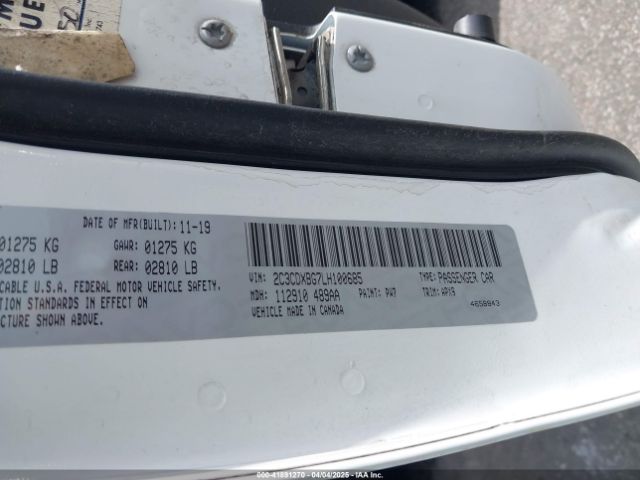 2C3CDXBG7LH100685 Dodge Charger Sxt Rwd