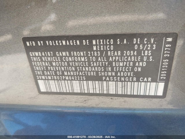 Volkswagen tsi 2023 3VW5M7BU2PM042225 Image 9