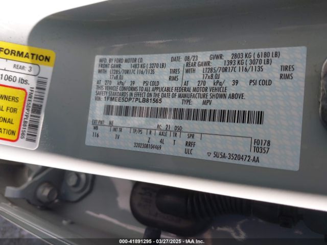 1FMEE5DP7PLB81565 Ford Bronco Badlands