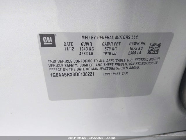 2013 CADILLAC ATS 1G6AA5RX3D0138221 Photo 8