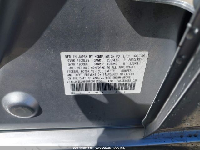 2006 ACURA TSX JH4CL96906C029230 Photo 8
