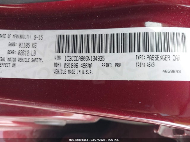 1C3CCCAB0GN134935 Chrysler 200 Limited
