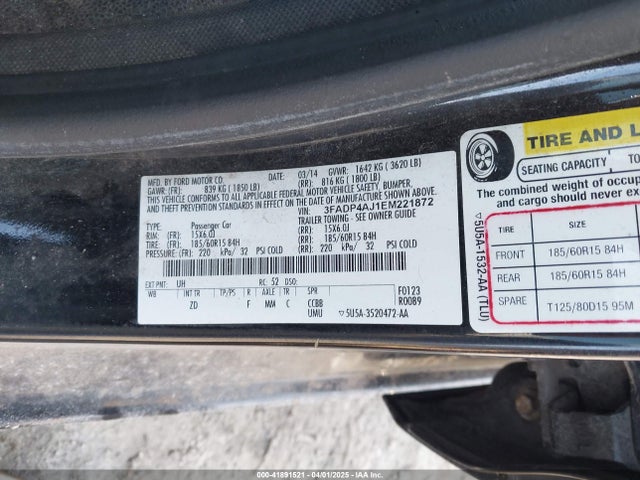 3FADP4AJ1EM221872 Ford 2014