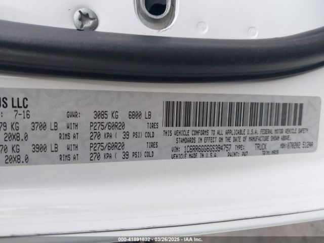 1C6RR6GG6GS394757 RAM 1500 Big Horn