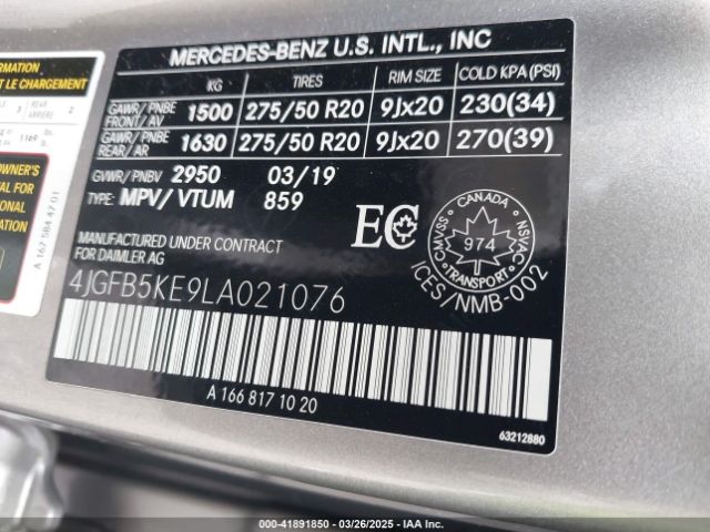 4JGFB5KE9LA021076 Mercedes-Benz Gle 450 4matic