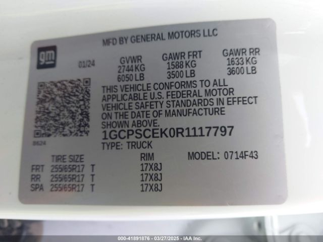 1GCPSCEK0R1117797 Chevrolet l3b