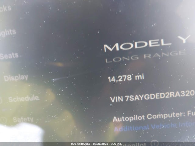 2024 TESLA MODEL Y 7SAYGDED2RA320291 Photo 6
