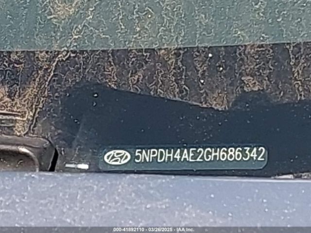 5NPDH4AE2GH686342 Hyundai ELANTRA SE