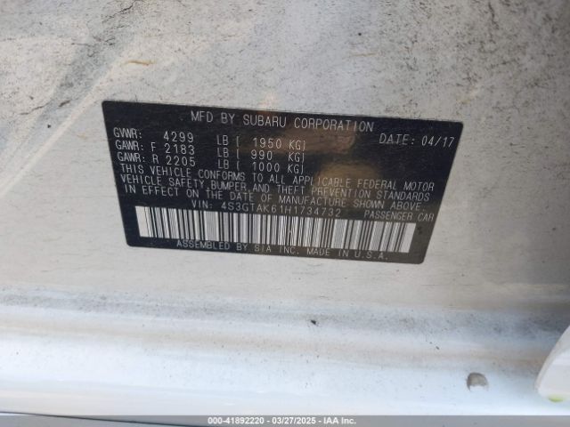 4S3GTAK61H1734732 Subaru Impreza 2.0i Sport
