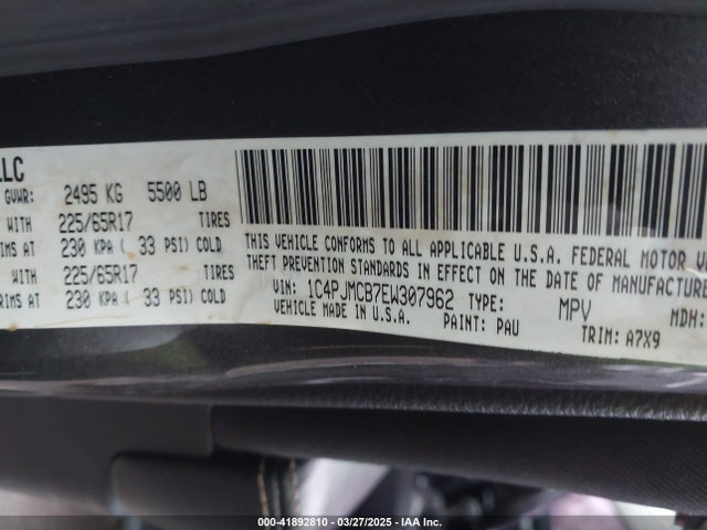 Jeep 2014 2014 1C4PJMCB7EW307962 Image 9