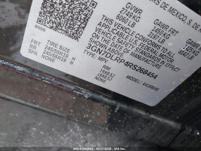 3GN7DLRP4RS268454 Chevrolet Equinox Ev Lt
