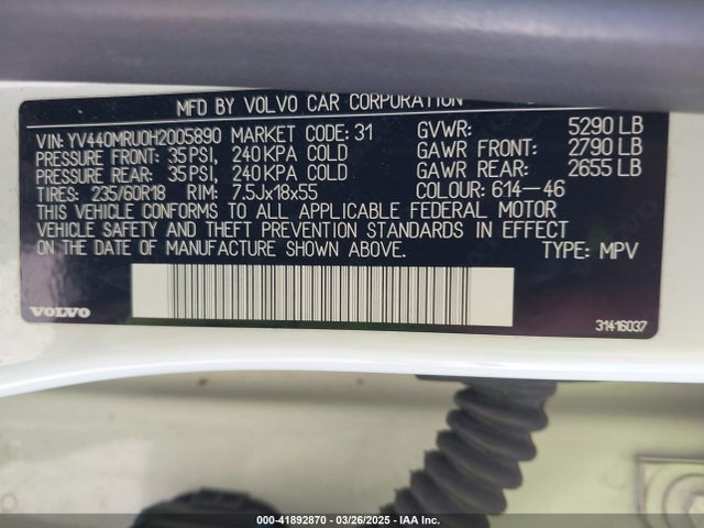 YV440MRU0H2005890 Volvo b42204t