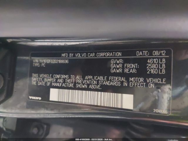 2013 VOLVO S60 YV1612FS2D2188696 Photo 8