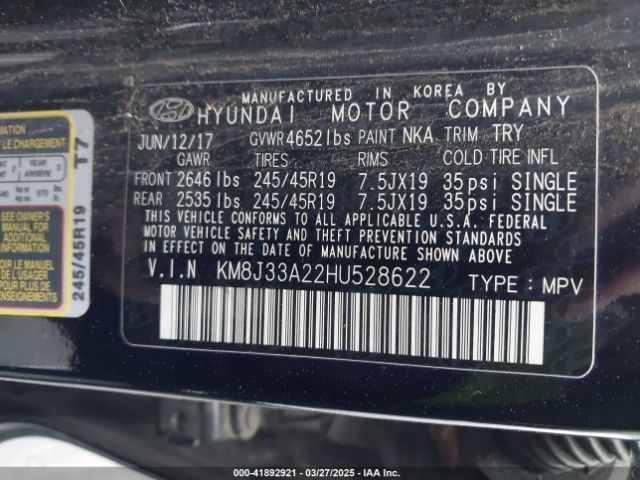 KM8J33A22HU528622 Hyundai Tucson Night