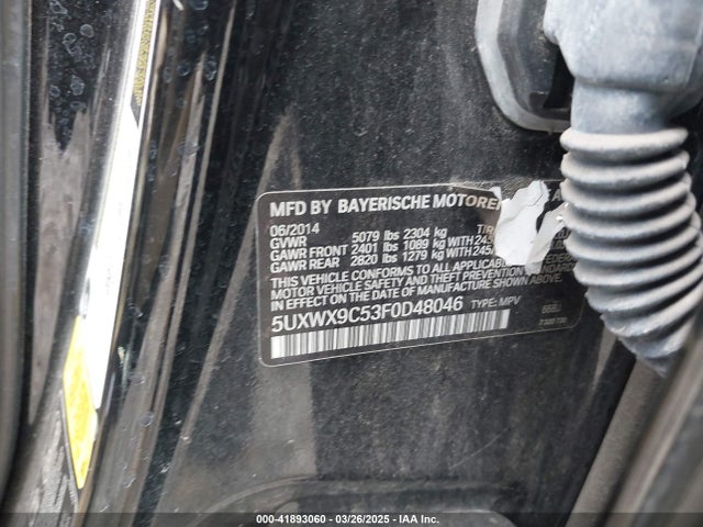 5UXWX9C53F0D48046 BMW X3 Xdrive28i