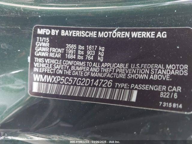2016 MINI HARDTOP WMWXP5C57G2D14726 Photo 8