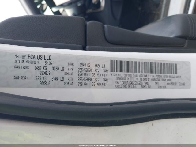 1C4RJFJG4GC395859 Jeep Grand Cherokee Summit