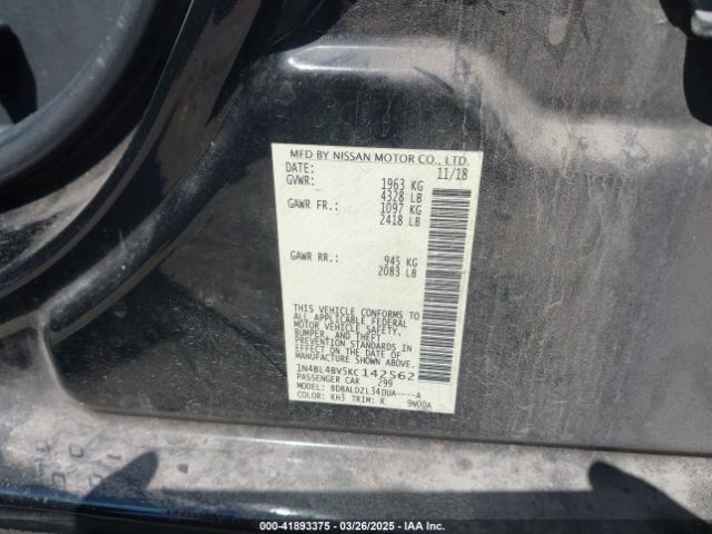 1N4BL4BV5KC142562 Nissan Altima 2.5 S