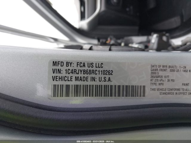 1C4RJYB68RC110262 Jeep Grand Cherokee 4xe