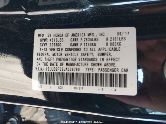 19UUB2F32JA009790 Acura TLX