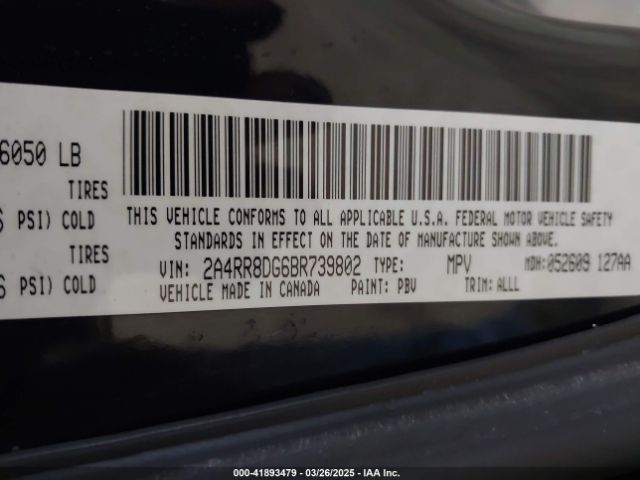 2011 CHRYSLER TOWN & COUNTRY 2A4RR8DG6BR739802 Photo 8