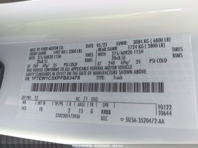Ford F-150 Xlt 2023 1FTEW1C5XPFB83478 Image 9