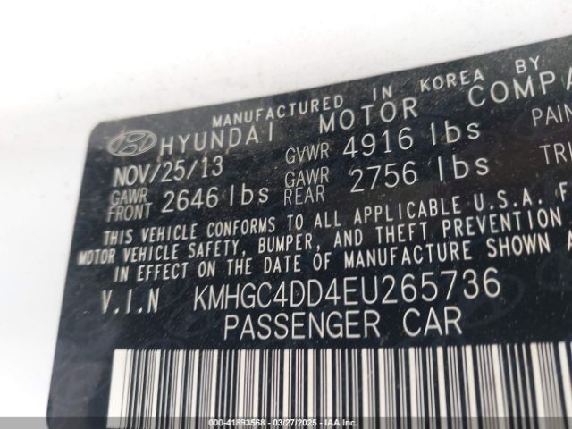 KMHGC4DD4EU265736 Hyundai Genesis 3.8