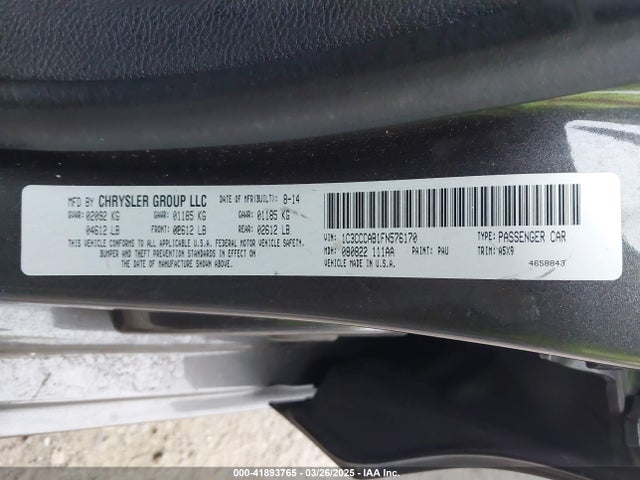 1C3CCCAB1FN576170 Chrysler 200 Limited