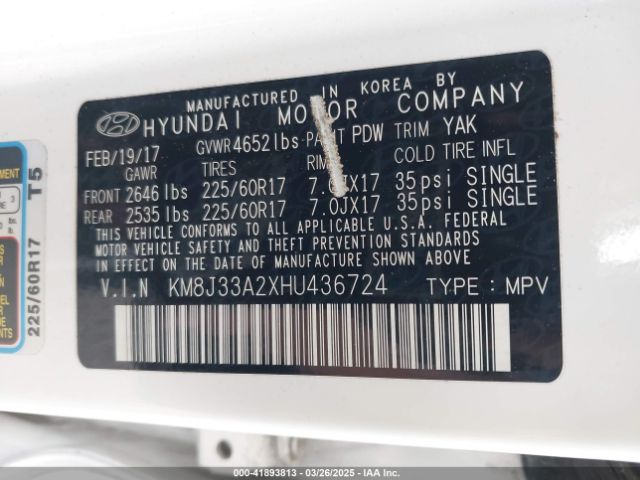KM8J33A2XHU436724 Hyundai Tucson Eco