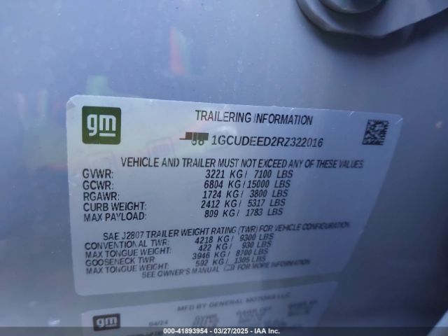 1GCUDEED2RZ322016 Chevrolet Silverado 1500 4wd  Short Bed Rst