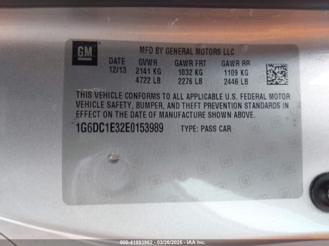 1G6DC1E32E0153989 Cadillac Cts Performance