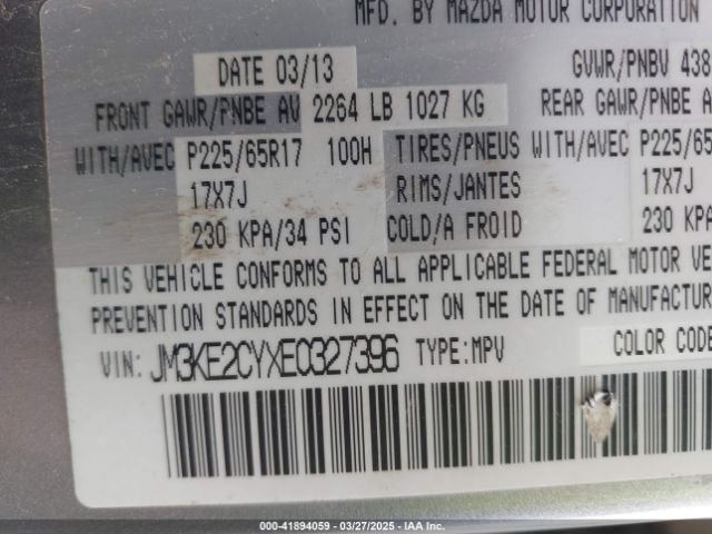 JM3KE2CYXE0327396 Mazda Cx-5 Touring