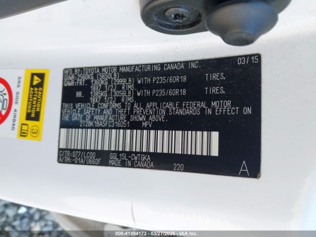 2T2BK1BA5FC316051 Lexus RX 350