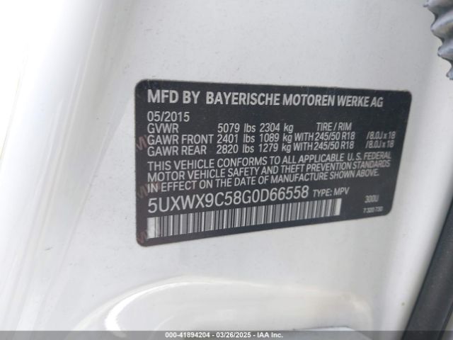 5UXWX9C58G0D66558 BMW X3 Xdrive28i