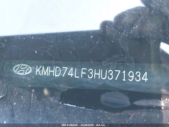 KMHD74LF3HU371934 Hyundai ELANTRA SE